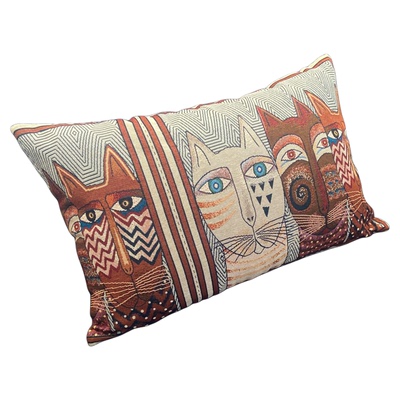 复古民族风格调双面长方形抱枕套