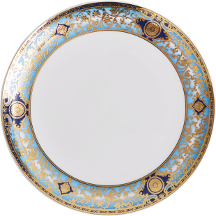 欧式立体浮雕金8英寸骨瓷月光盘陶瓷餐盘餐具盘子浅盘平盘家用碟