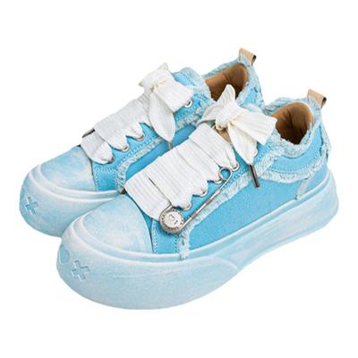 SOAPOPERA碎冰蓝擦色泡泡鞋