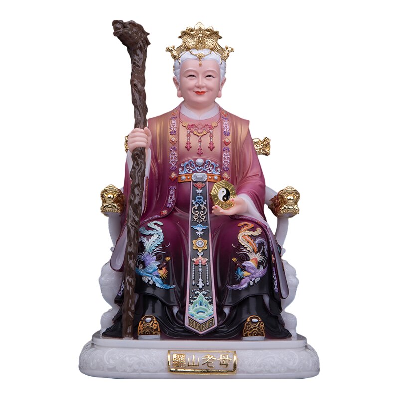 骊山老母汉白玉神像供奉摆件