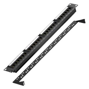 中性24口48口六类/超五类/超六类网络打线配线架 镀金光纤网线整理