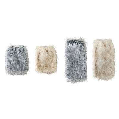 日系秋冬天毛毛袜套女y2k辣妹亚文化个性时髦保暖小腿堆堆袜腿套