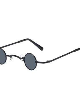 网红多彩新款超小框圆形复古墨镜