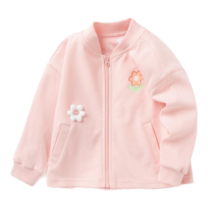 巴拉巴拉女童外套棒球服针织开衫
