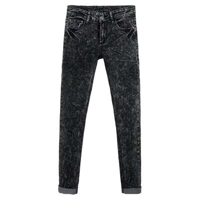 休闲纯色修身韩版潮流百搭小脚裤