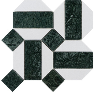 法式拼花大花绿马赛克瓷砖大理石防滑地砖厨房浴室卫生间背景墙砖