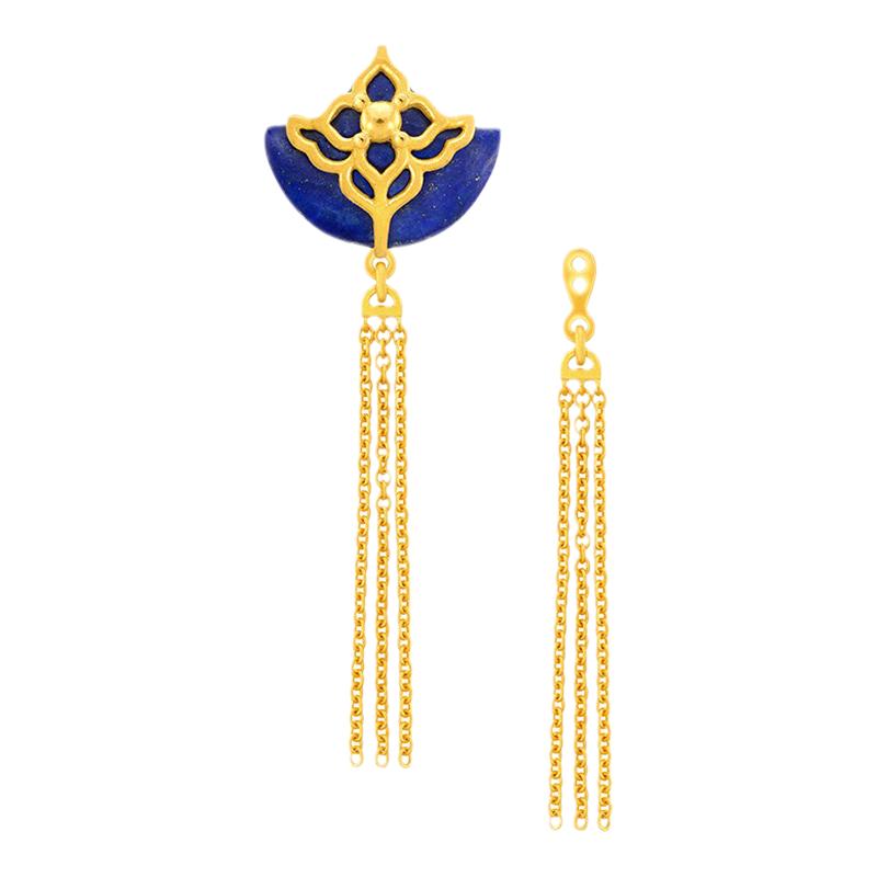 justgold鎮金店耳钉搭配黄金流苏