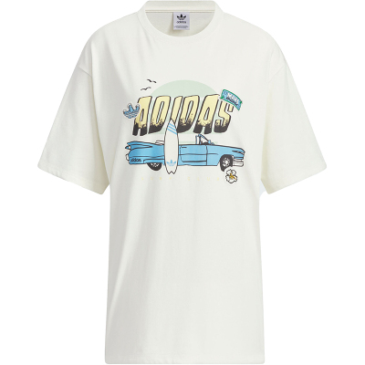 阿迪达斯女士印花短袖