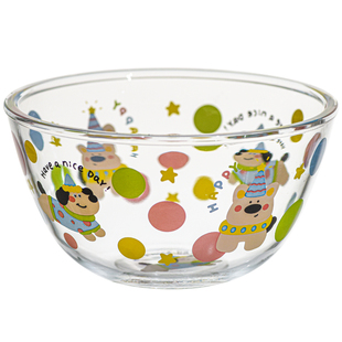 可爱高硼硅玻璃碗家用高颜值沙拉碗耐高温水果碗早餐燕麦碗打蛋碗