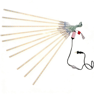 高端流星雨led灯太阳能流星灯七彩灯树灯户外防水挂树上的装饰灯