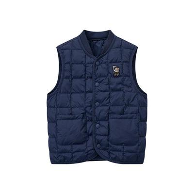 小熊童装简约百搭羽绒马甲外套