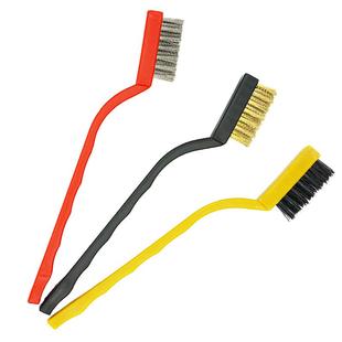 家用煤气灶钢丝刷长柄灶台缝隙清洁小刷子硬毛尼龙厨房铜丝清洁刷