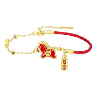 儿童项链女款新中式马上有钱项链轻奢高级感锁骨链本命年生日礼物