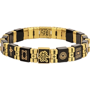 MONOLOGUE独白当局者潮十三幺麻将發胡复古黄金手镯过年MR1771礼