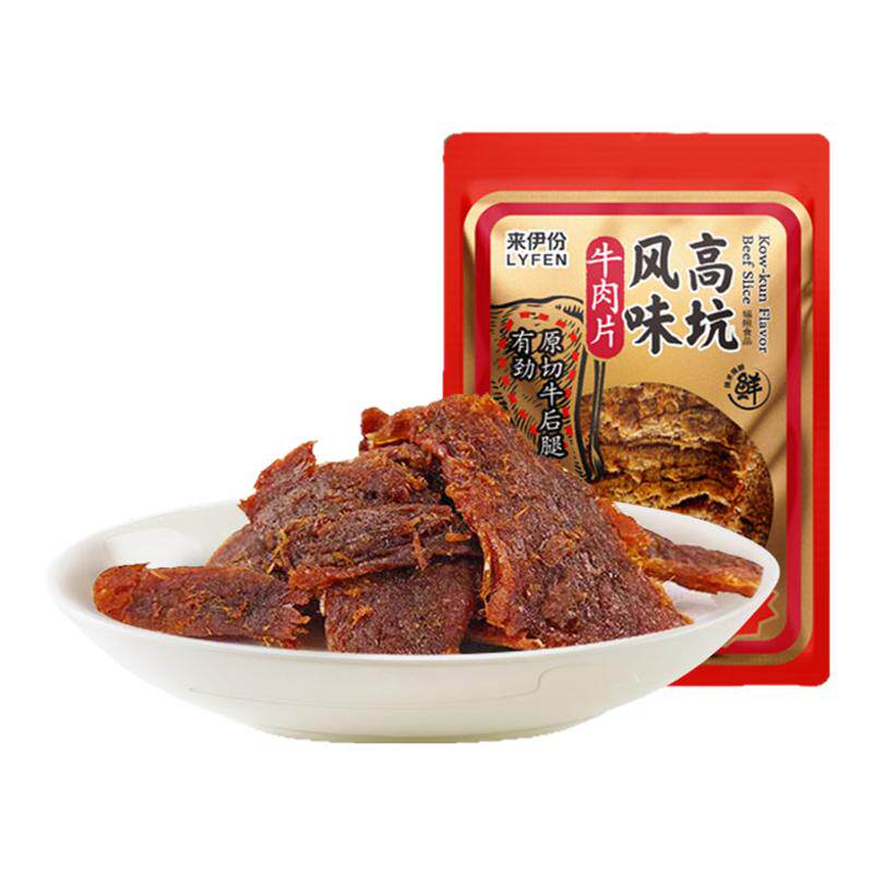 来伊份高坑风味牛肉片500g