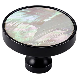 不止铜匠黄铜天然贝壳小拉手单孔抽屉柜门把手法式复古设计高级感