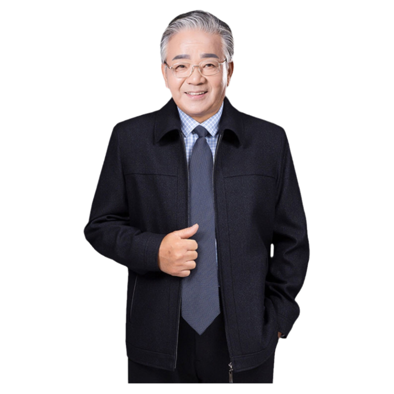 中老年人父亲薄外套爸爸装夹克衫