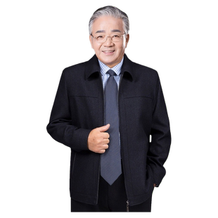 中老年人父亲春秋季薄外套宽松男士夹克衫中年休闲爸爸装男式60岁