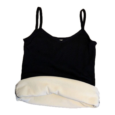 女童加绒加厚保暖背心吊带打底衫