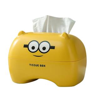 客厅纸巾盒家用卧室可爱卡通纸巾卷纸收纳盒抽纸盒茶几餐巾纸盒