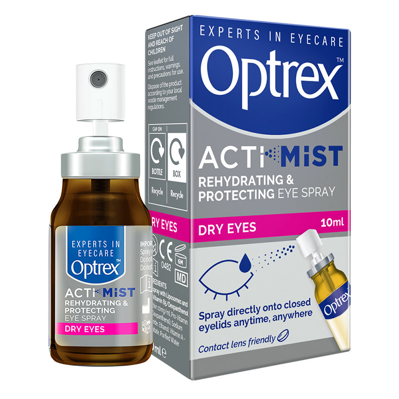 Optrex爱滴氏润眼喷雾眼药水缓解视疲劳干涩疲劳眼睛护眼喷雾眼部