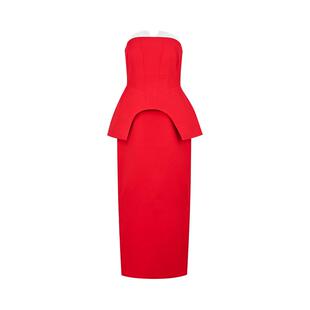 关晓彤&张碧晨同款YES BY YESIR叶谦秋新款摩登抹胸轻礼服连衣裙