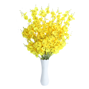 跳舞兰仿真花束轻奢欧式摆件假花干花家居客厅餐桌电视柜装饰摆设