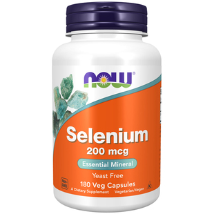 now诺奥 硒片补硒胶囊180粒 selenium 富硒无酵母硒元素美国进口