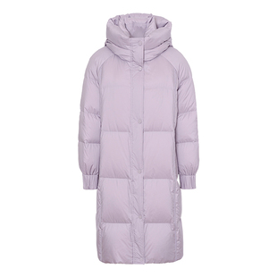 【商场同款】JESSIE气质90鹅绒中长款羽绒服女2025年新款连帽外套