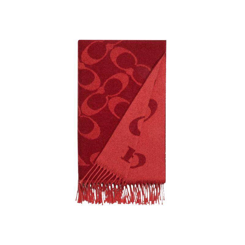 【自营】COACH/蔻驰女士时尚休闲LOGO经典印花潮流羊毛围巾CB684