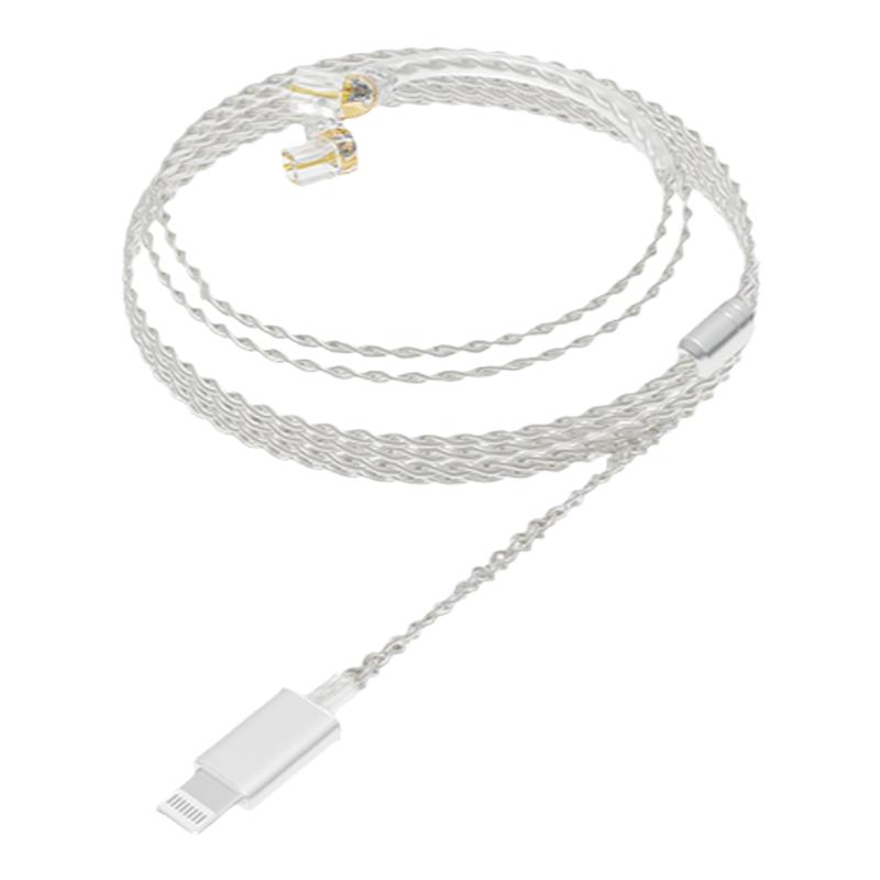ND D5Lightning耳机线适用于苹果接口有线耳机2pin双针插拔0.75mm