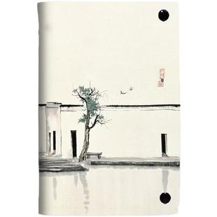 吴冠中[双燕]小众文艺活页笔记本A5书衣a6书皮手帐可定制