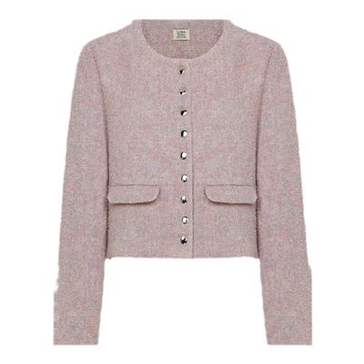 Letter from moon法式复古粗花呢短款夹克2024秋季新款小香风外套