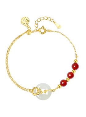 winy和田玉手链新款国风饰品