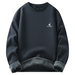 唐狮集团DESSO卫衣男新款宽松圆领纯棉长袖男士上衣套头加绒秋冬