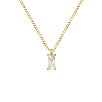 BENSHENG迷你方糖925纯银锁骨链