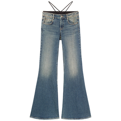 MissSixty性感拼接腰微喇牛仔裤