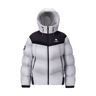 骆驼火山pro鹅绒羽绒服加厚男女2025保暖连帽防风防水耐磨羽绒服