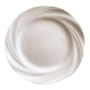 安木良品 ins北欧现代风浮雕纹路纯白高温陶瓷餐盘西餐厅家用浅盘