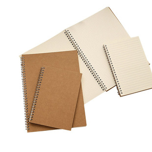 樱明草堂ui设计方格B5记事本手帐格子笔记本定制文具A5牛皮本子复古活页线圈横线横纹大本牛皮纸定做烫金丝印