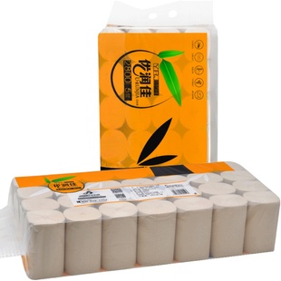 优润佳卫生纸家用大卷纸竹浆卷纸本色纸巾无芯卷纸厕纸手纸28卷