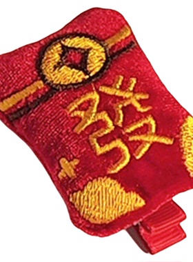 新年发财红包发夹边夹刘海鸭嘴夹