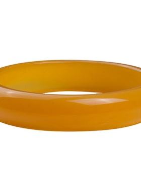 鸡油黄玛瑙冰透玉髓手镯