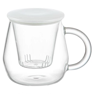 霜山耐热玻璃泡茶杯家用玻璃杯茶水分离杯办公室养生花果茶过滤壶