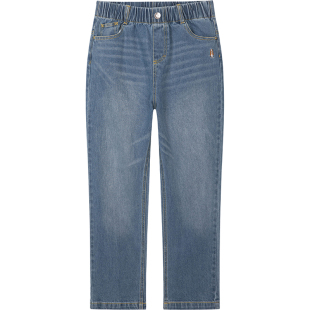 暇步士童装男童牛仔裤中大童休闲长裤春夏新品儿童宝宝直筒长裤