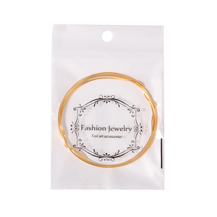 日系美甲粗铜线饰品复古金属金银色立体指甲装饰小配件网红爆款