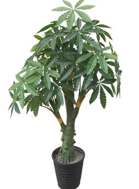 发财树仿真假塑料植物花绿植树叶