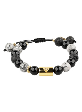 原创国潮火山石串珠拼接手链男女