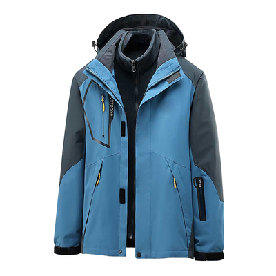 稻草人新款秋冬季户外冲锋衣男女两件套三合一可拆卸加绒加厚外套