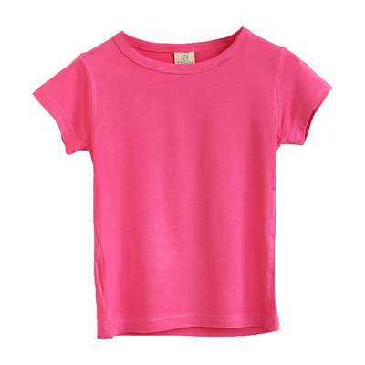 莫代尔圆领儿童短袖t恤衫